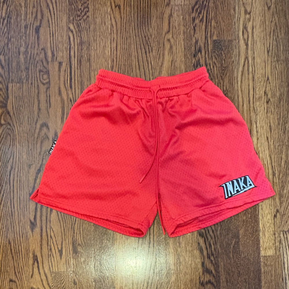 Inaka Power Red Athletic Mesh Shorts
